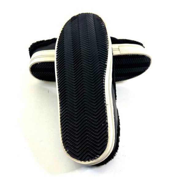 New Ross and Snow Black Shearling Puff Scuff Mens Size 14 Made in Italy Luxury - Picture 7 of 8